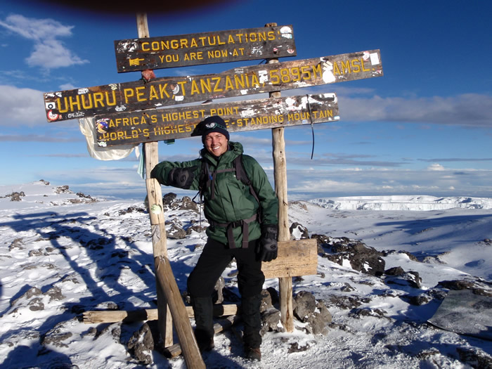 Isaac Heckman on Kilimanjaro